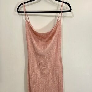 Le Lis Sparkling Rose Gold Dress